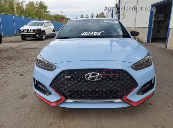 KMHT36AH3KU001386 2019 HYUNDAI VELOSTER Blue წინა ხედი