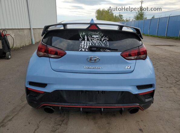 KMHT36AH3KU001386 2019 HYUNDAI VELOSTER Blue უკანა ხედი