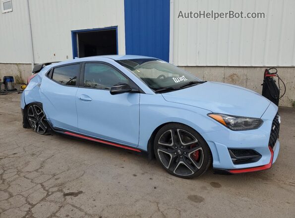 KMHT36AH3KU001386 2019 HYUNDAI VELOSTER Blue წინა მარჯვენა