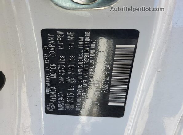 KMHT36AH9LU007324 2020 HYUNDAI VELOSTER White Engine compartment view
