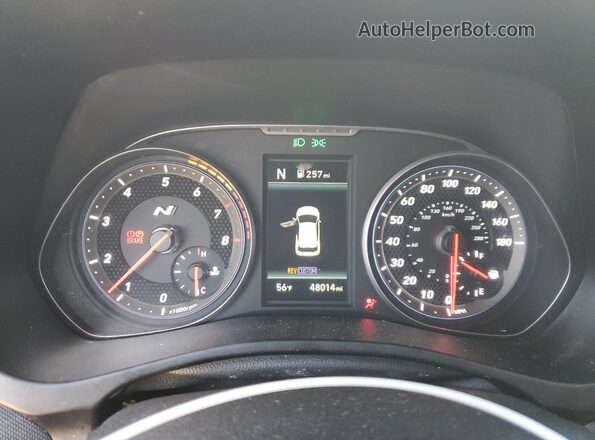 KMHT36AH9LU007324 2020 HYUNDAI VELOSTER White Instrument cluster view