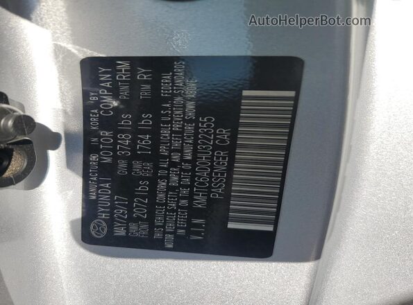 KMHTC6AD0HU322355 2017 HYUNDAI VELOSTER Silver Engine compartment view
