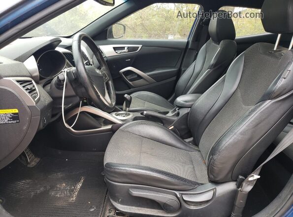 KMHTC6AD6GU302528 2016 HYUNDAI VELOSTER Blue Widok wnętrza z przodu
