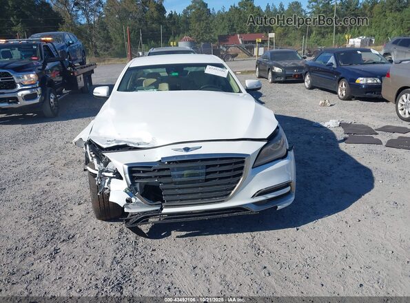 KMTFN4JE7LU337129 2020 GENESIS G80 White ხელსაწყოთა პანელის ხედი