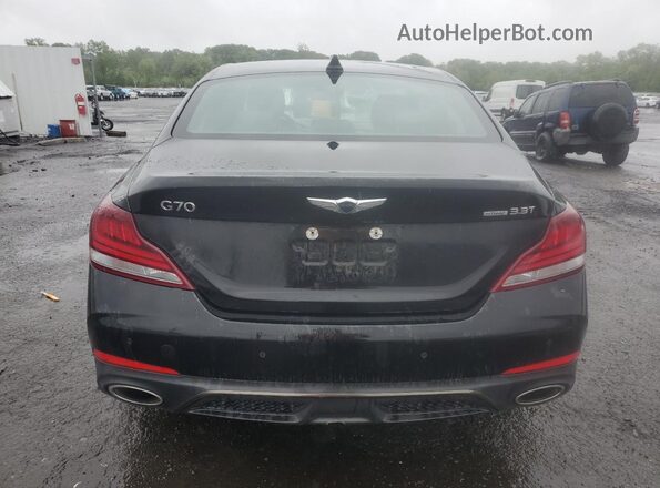 KMTG34LE5MU076379 2021 GENESIS G70 Black Widok z tyłu