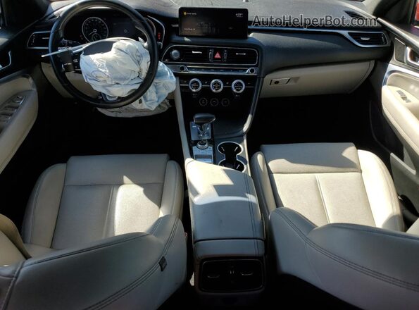 KMTG34TA5NU093715 2022 GENESIS G70 Red Առջևի վահանակի տեսք