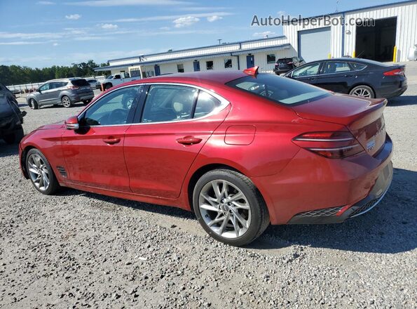 KMTG34TA5NU093715 2022 GENESIS G70 Red Հետևի ձախ