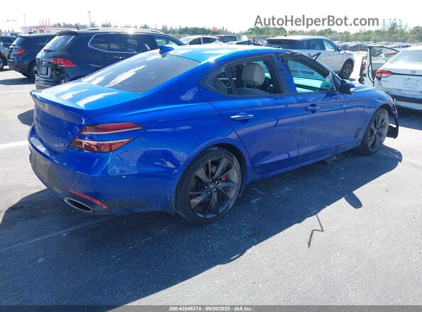 KMTG54TE2NU103291 2022 GENESIS G70 Синий Задняя правая четверть