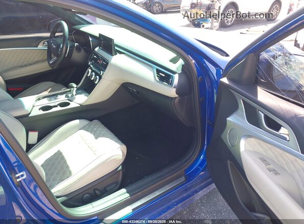 KMTG54TE2NU103291 2022 GENESIS G70 Синий Вид салона спереди