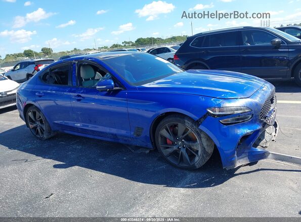 KMTG54TE2NU103291 2022 GENESIS G70 Синий Вид щитка приборов
