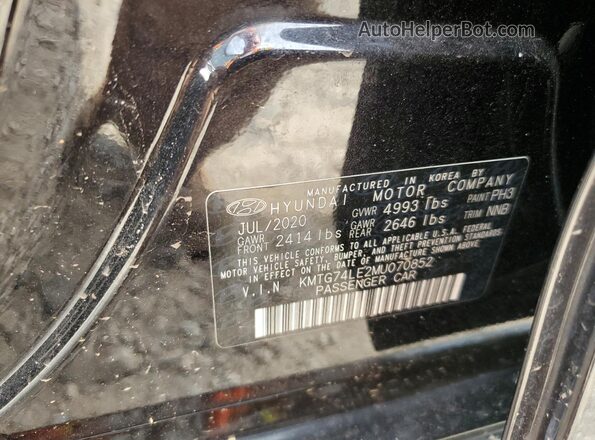 KMTG74LE2MU070852 2021 GENESIS G70 Black Vista del compartimento del motor