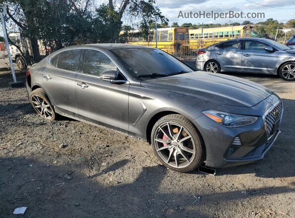 KMTG74LE7MU074282 2021 GENESIS G70 Gray Delantero derecho