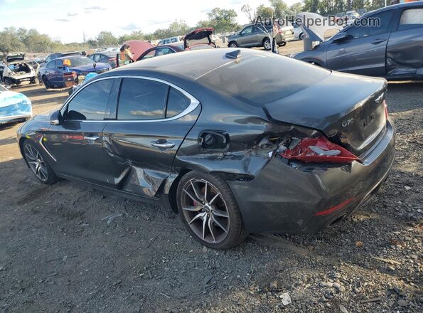KMTG74LE7MU074282 2021 GENESIS G70 Gray Trasero izquierdo