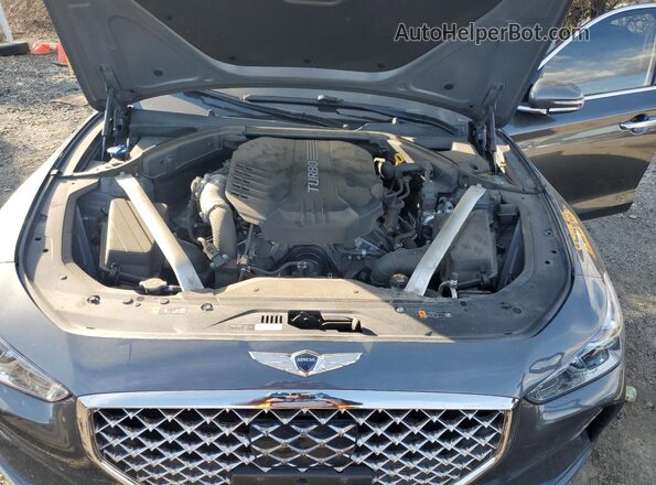 KMTG74LE7MU074282 2021 GENESIS G70 Gray Vista interior trasera
