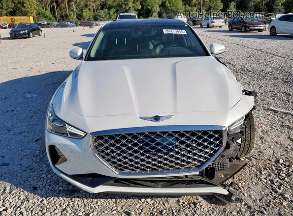 KMTG74LE8MU070371 2021 GENESIS G70 White Вид спереду