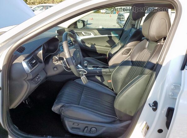KMTG74LE8MU070371 2021 GENESIS G70 White Вид салону спереду