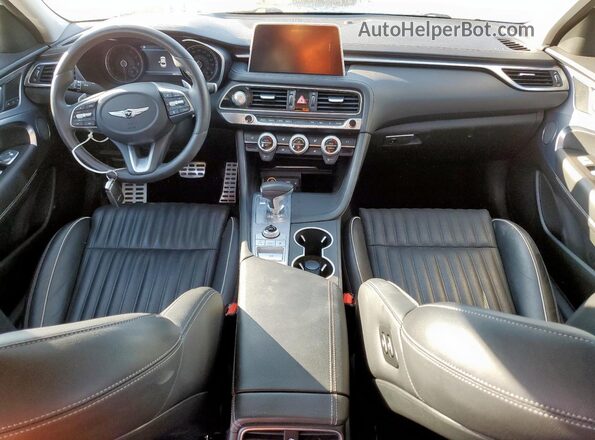 KMTG74LE8MU070371 2021 GENESIS G70 White Вид панелі приладів