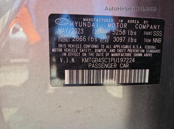 KMTGB4SC1PU197224 2023 GENESIS G80 Silver 