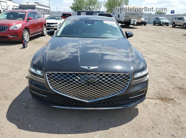 KMTGB4SCXMU046359 2021 GENESIS G80 Black Widok z przodu
