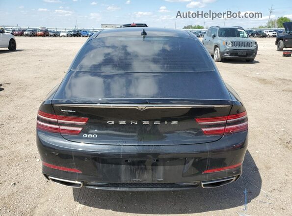 KMTGB4SCXMU046359 2021 GENESIS G80 Black Widok z tyłu