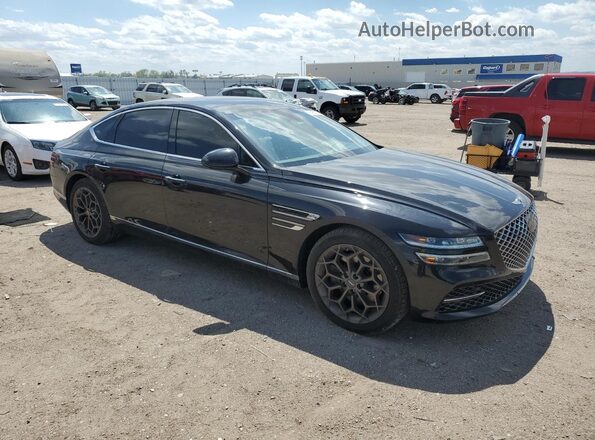 KMTGB4SCXMU046359 2021 GENESIS G80 Black Przód prawy