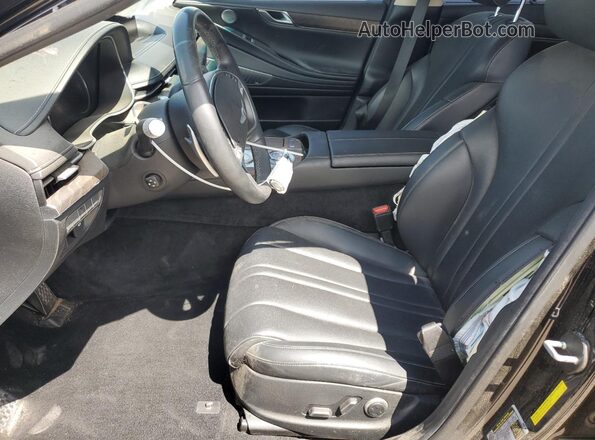 KMTGB4SCXMU046359 2021 GENESIS G80 Black Widok wnętrza z przodu