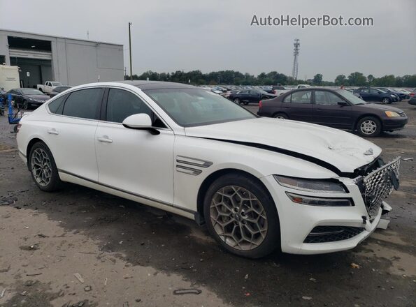 KMTGC4SD8MU081214 2021 GENESIS G80 White Front right