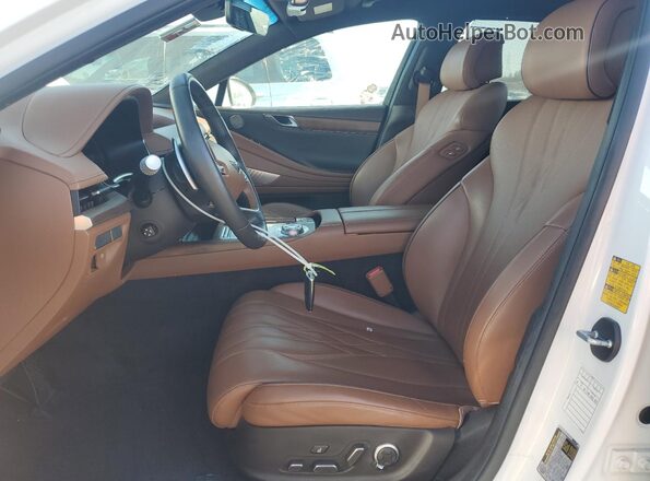 KMTGE4S19PU005148 2023 GENESIS G80 Белый Вид салона спереди