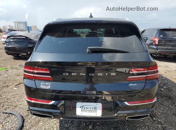 KMUHBDSB0NU076883 2022 GENESIS GV80 Black Rear view