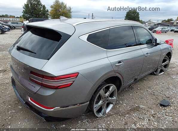 KMUHCESC7MU059458 2021 GENESIS GV80 Серебряный Задняя правая четверть