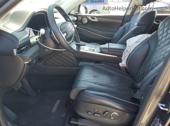 KMUHCESC9NU081284 2022 GENESIS GV80 Black Vista interior delantera