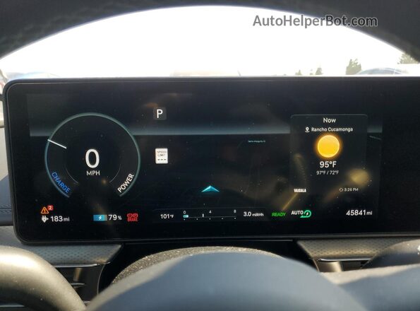 KMUKCDTC6PU005961 2023 GENESIS GV60 Gray Instrument cluster view