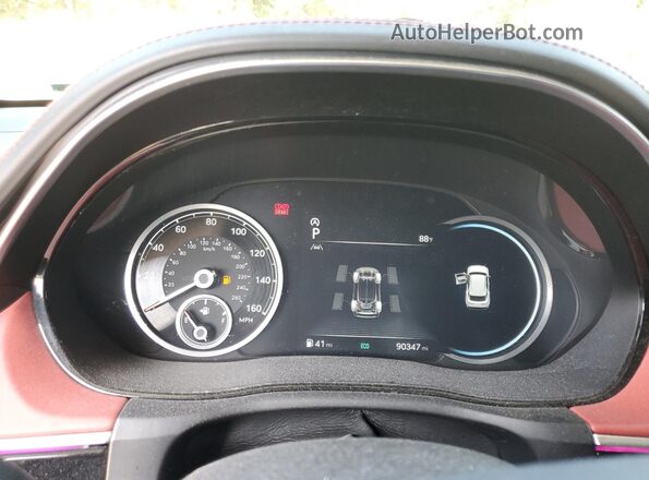 KMUMADTB2NU046655 2022 GENESIS GV70 Red Instrument cluster view