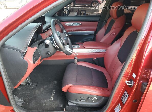 KMUMADTB2NU046655 2022 GENESIS GV70 Red Front interior view