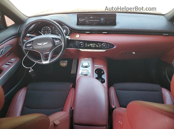 KMUMADTB2NU046655 2022 GENESIS GV70 Red Dashboard view
