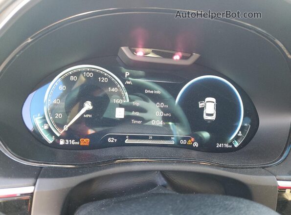 KMUMADTB6PU129167 2023 GENESIS GV70 White Instrument cluster view