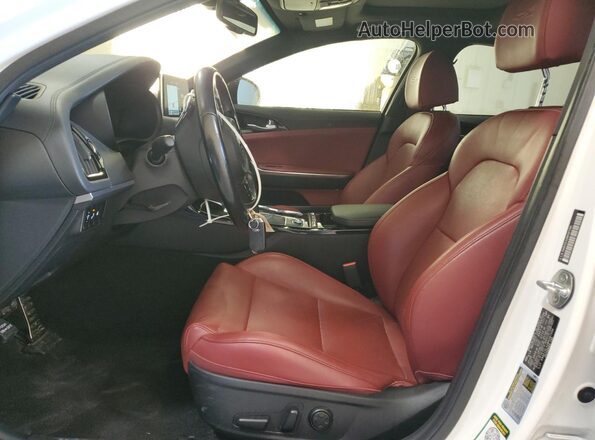 KNAE15LA2M6087596 2021 KIA STINGER White Vista interior delantera