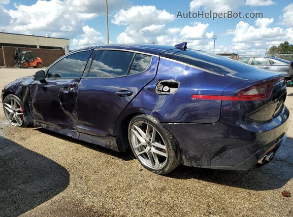 KNAE35LC3L6084524 2020 KIA STINGER Blue Հետևի ձախ
