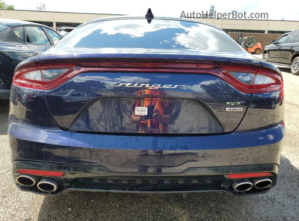 KNAE35LC3L6084524 2020 KIA STINGER Blue Հետևի տեսք