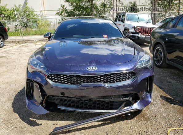 KNAE35LC3L6084524 2020 KIA STINGER Blue Դիմացի տեսք