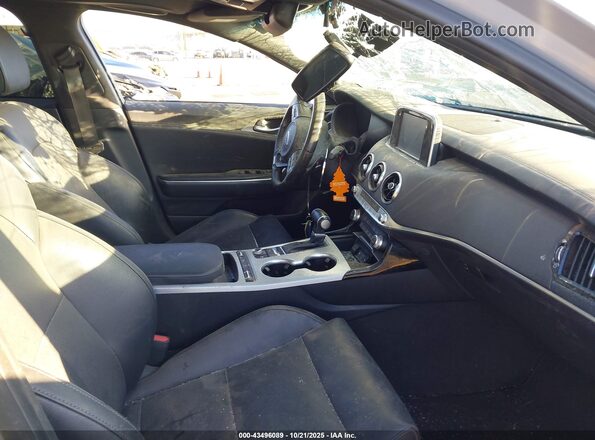 KNAE35LC3M6096724 2021 KIA STINGER Gray Вид салону спереду