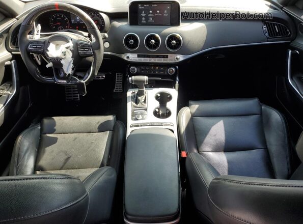 KNAE35LC7L6086986 2020 KIA STINGER Black Widok deski rozdzielczej
