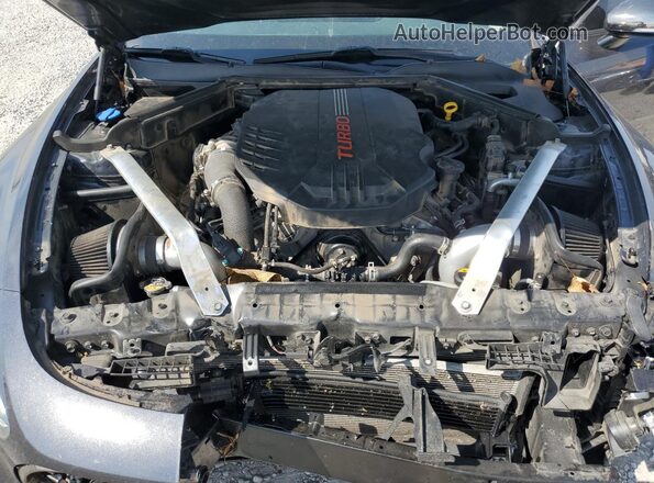 KNAE35LC7L6086986 2020 KIA STINGER Black Widok wnętrza z tyłu