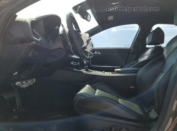 KNAE35LC7L6086986 2020 KIA STINGER Black Widok wnętrza z przodu