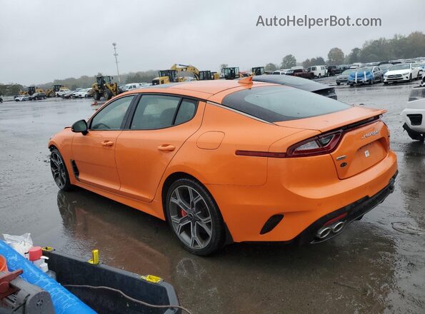 KNAE35LCXK6069372 2019 KIA STINGER Оранжевый Задняя левая четверть