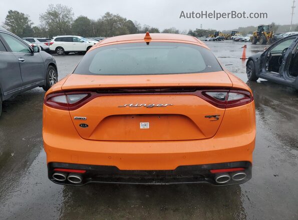 KNAE35LCXK6069372 2019 KIA STINGER Оранжевый Вид сзади