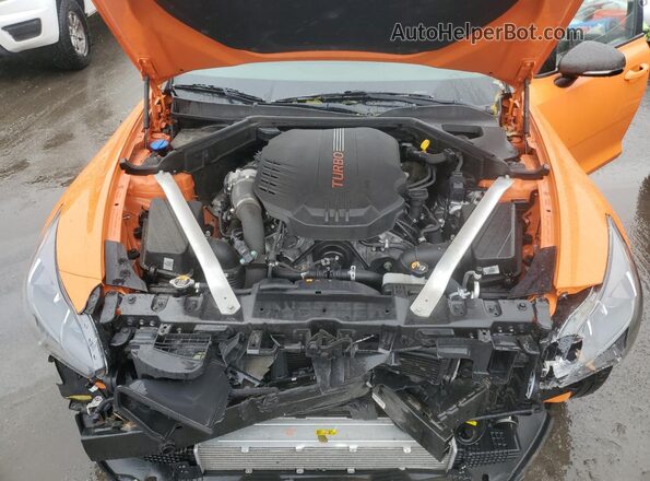 KNAE35LCXK6069372 2019 KIA STINGER Оранжевый Вид задней части салона