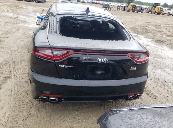 KNAE55LC1K6057864 2019 KIA STINGER Black უკანა ხედი
