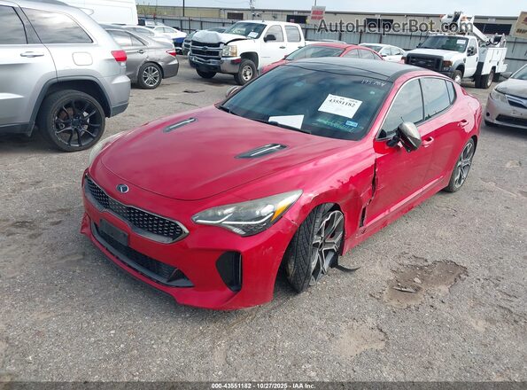 KNAE55LC4J6017678 2018 KIA STINGER Red Front left