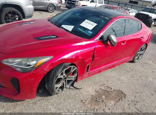 KNAE55LC4J6017678 2018 KIA STINGER Red Front view
